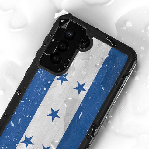 Honduras Flag Distressed Galaxy S23 Plus Waterproof Case